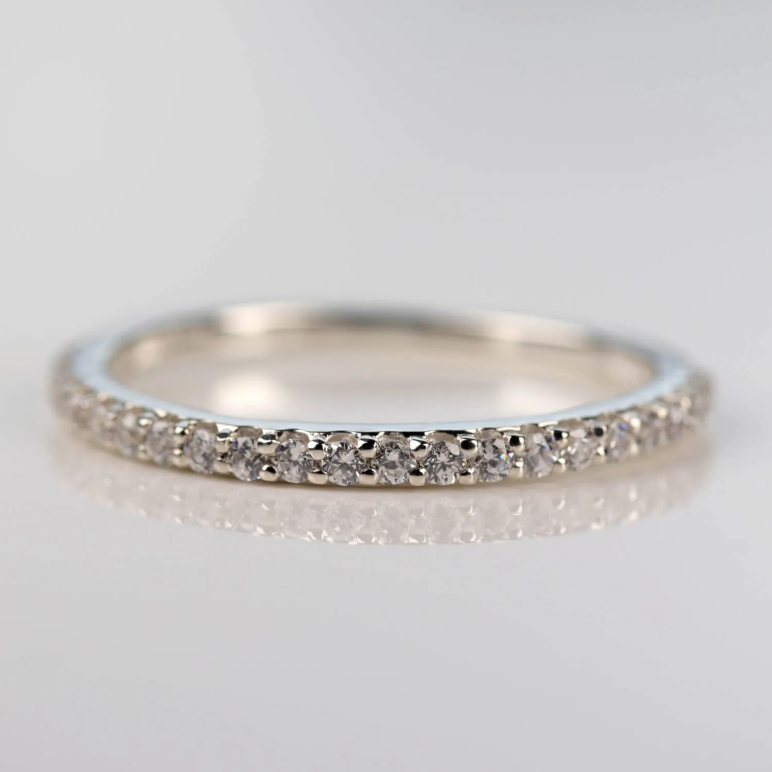 Half Eternity Band with Flat Side