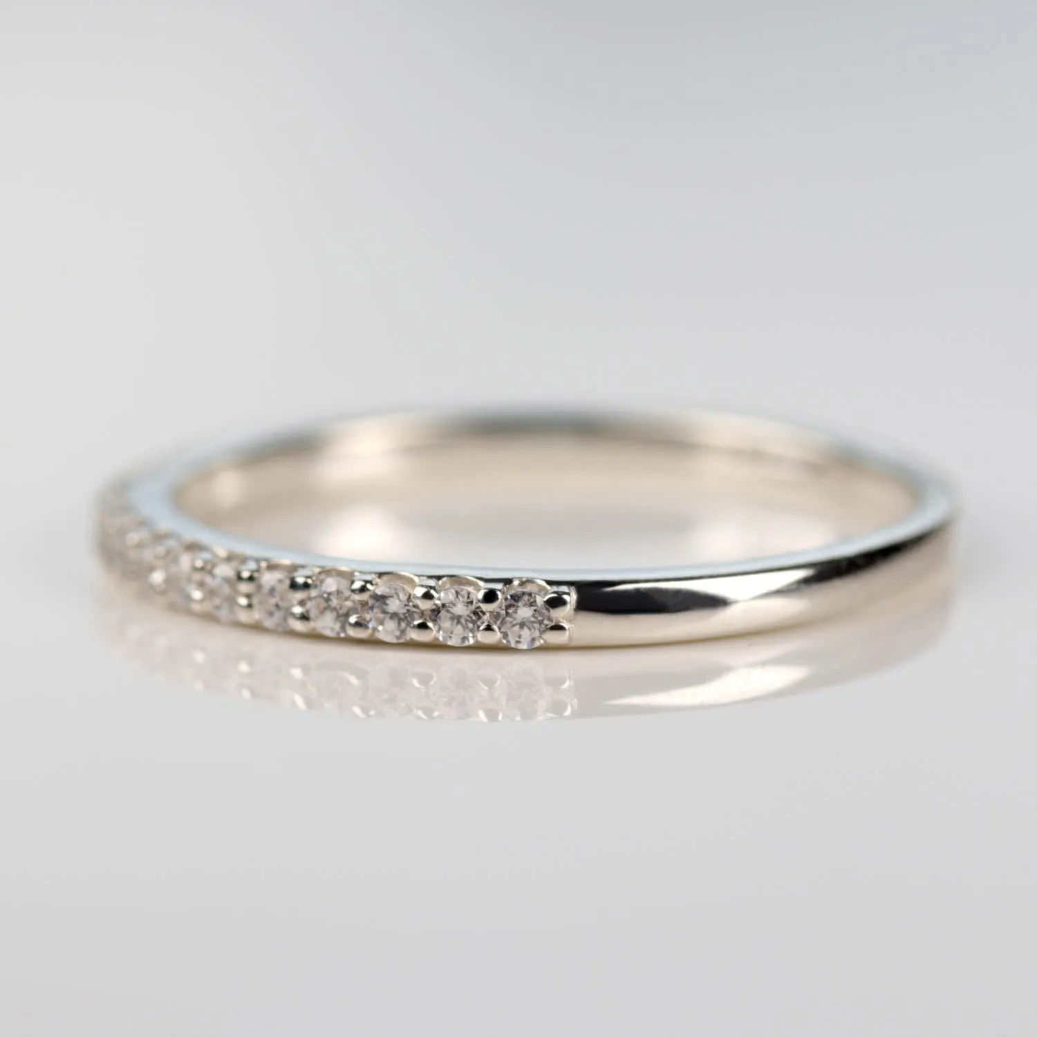 Half Eternity Band with Flat Side