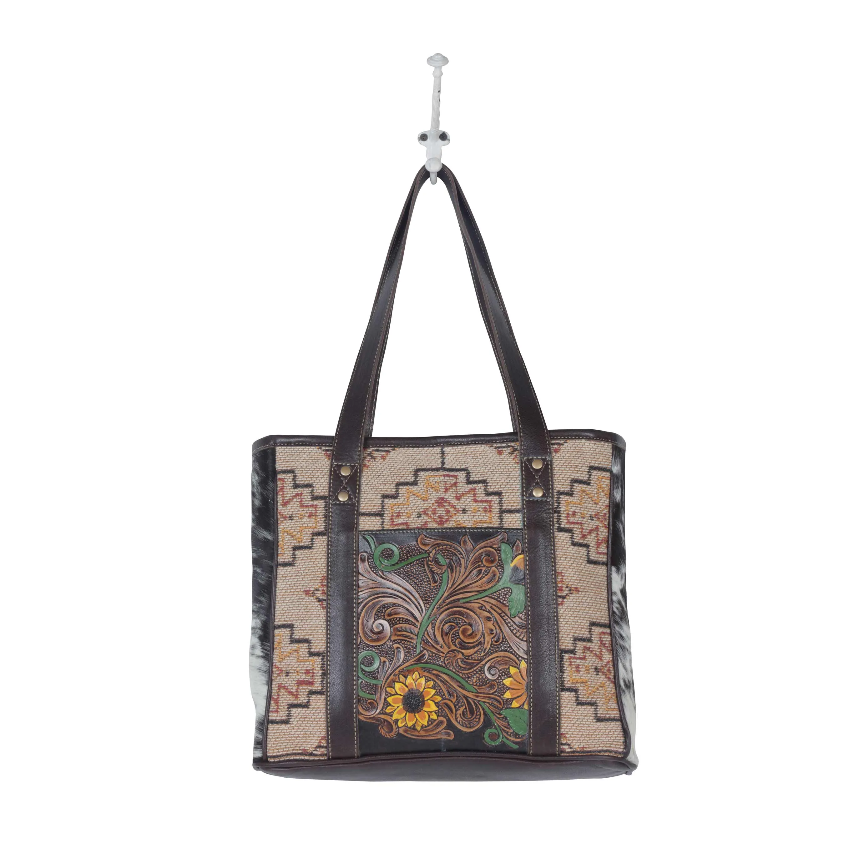 Fleur  Hand-Tooled Bag