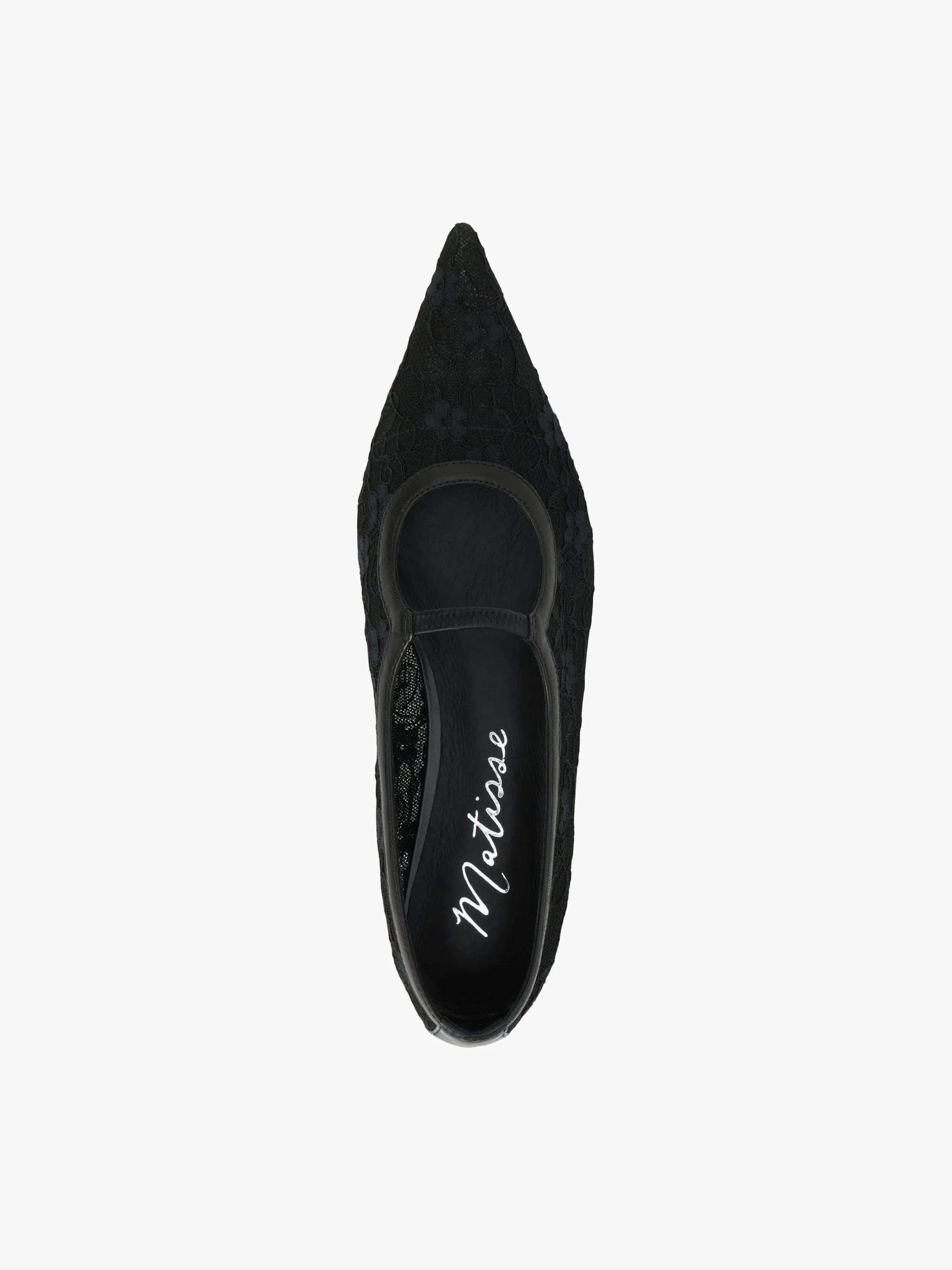 Fleur Lace Flat - Black