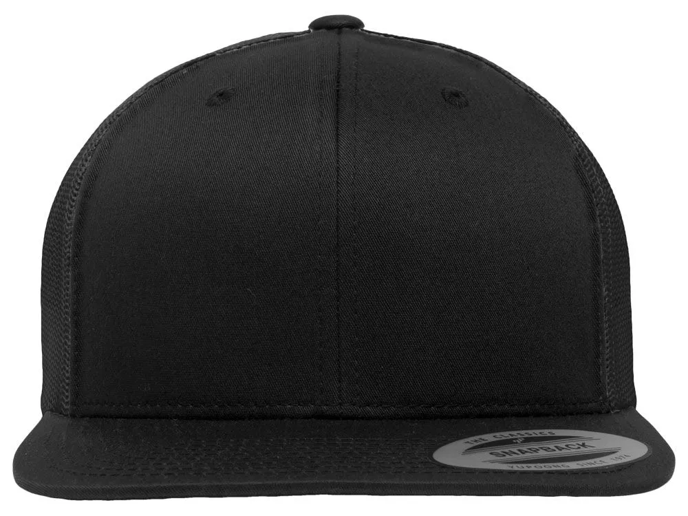 Flexfit Flat Bill Trucker - Black