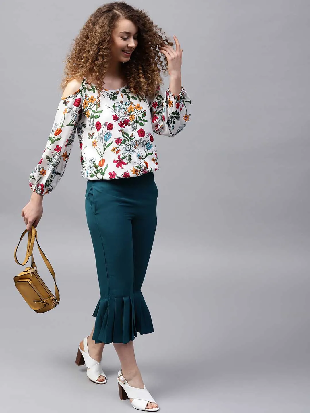 Floral Cold Shoulder Shirt