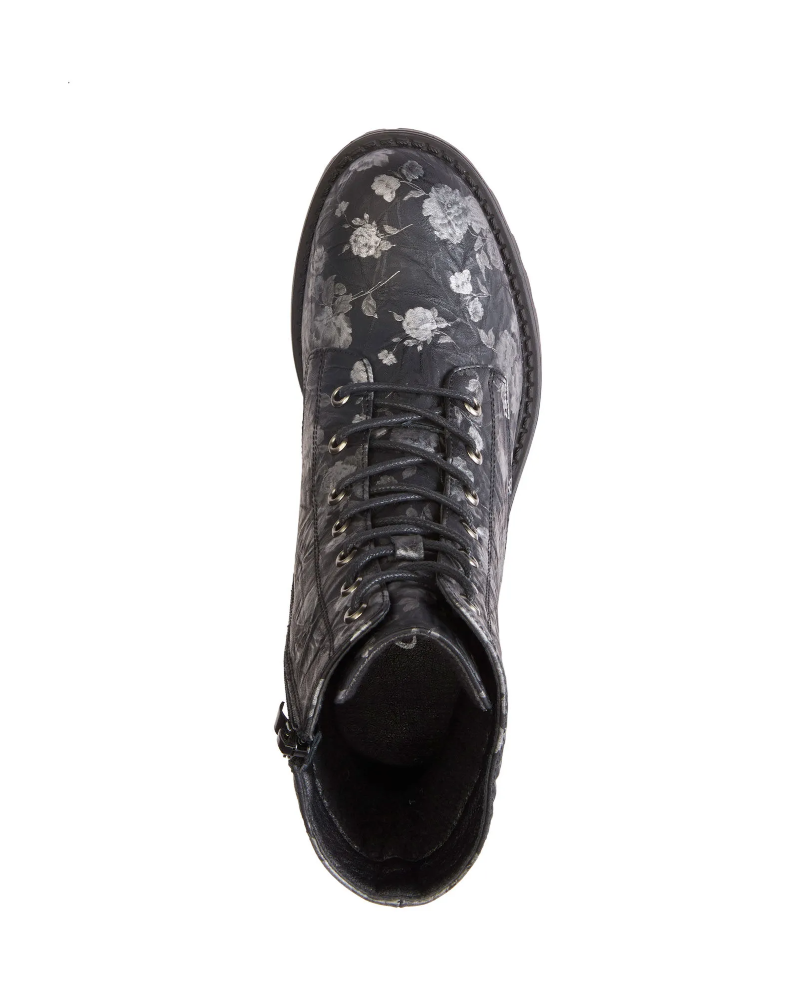 Flowery Lace-Up Footwear