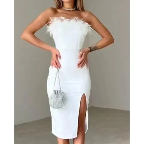 Off Shoulder Sexy Midi Dress