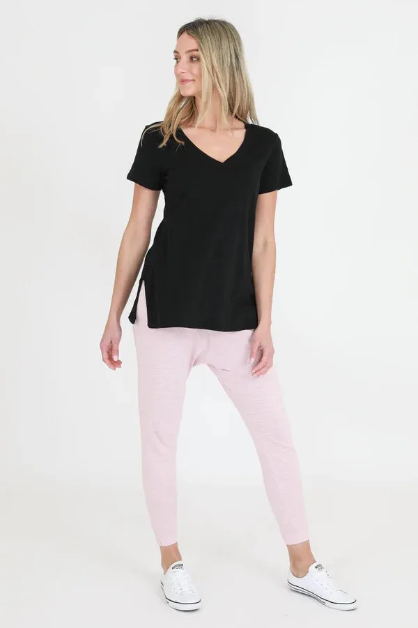 Black V Neck Tee - Frankie