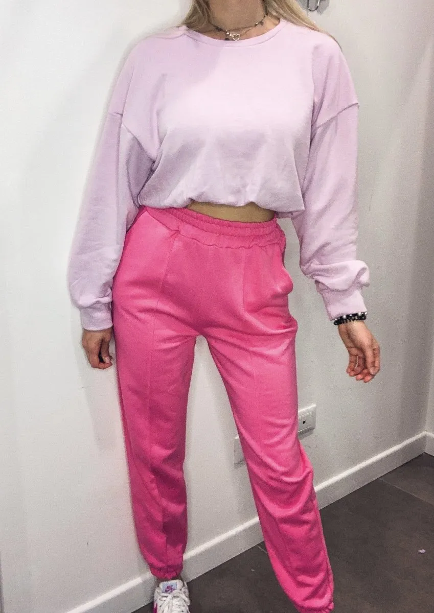 Fuchsia Joggers with Seam