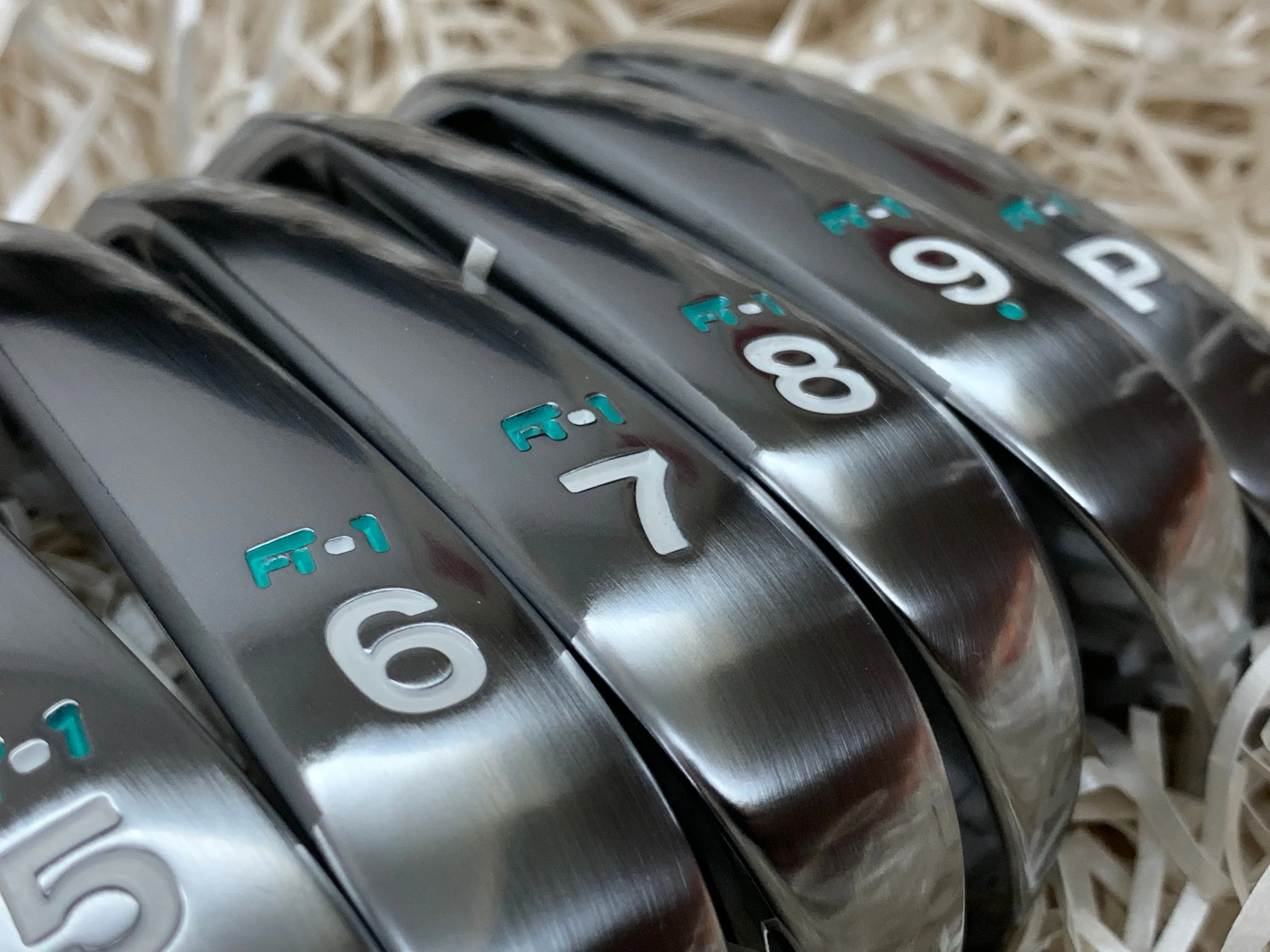 Fujimoto Golf Iron Set - Tiffany Blue FT-1 MB, 4-P with Satin Wedges