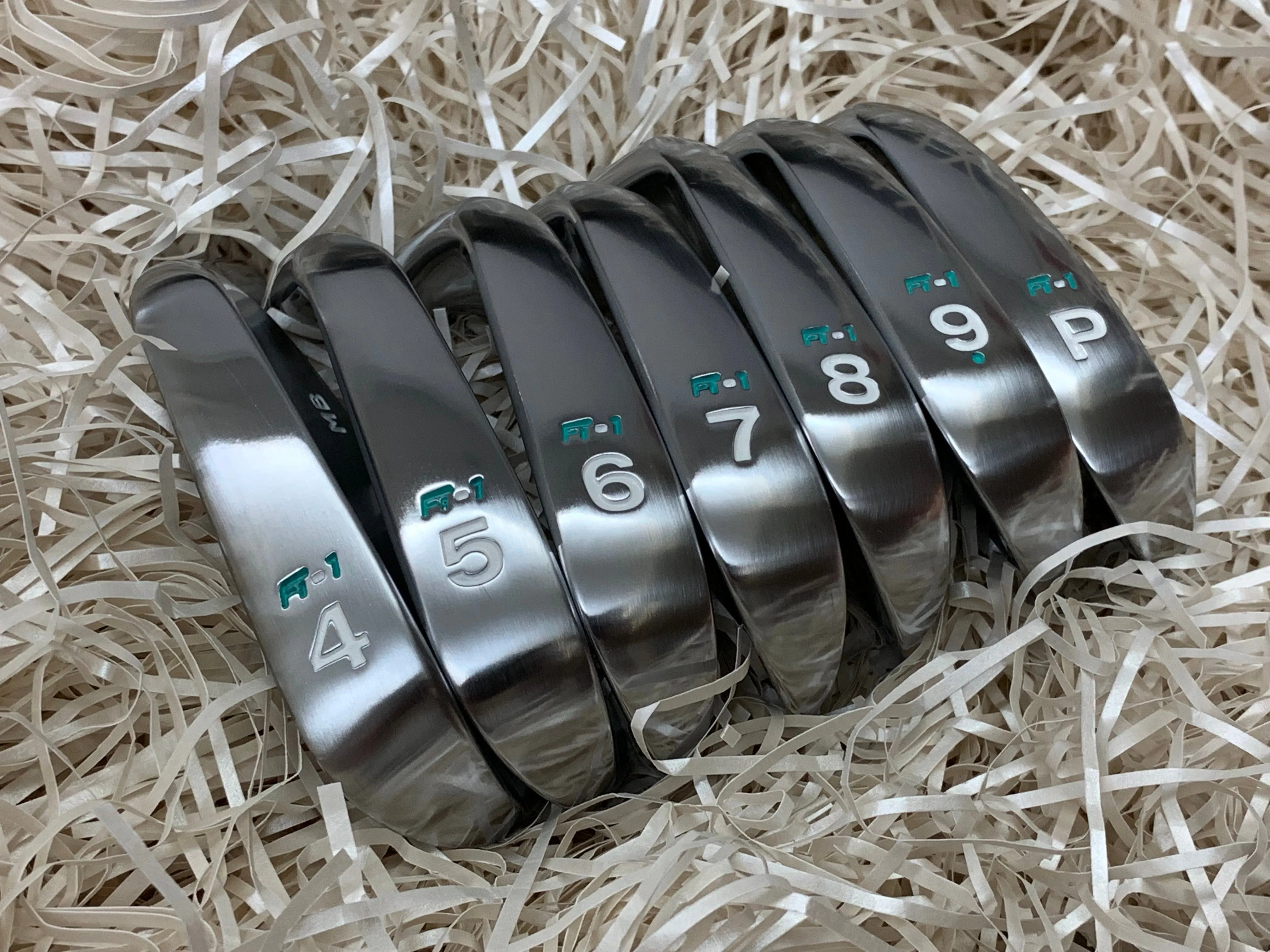 Fujimoto Golf Iron Set - Tiffany Blue FT-1 MB, 4-P with Satin Wedges