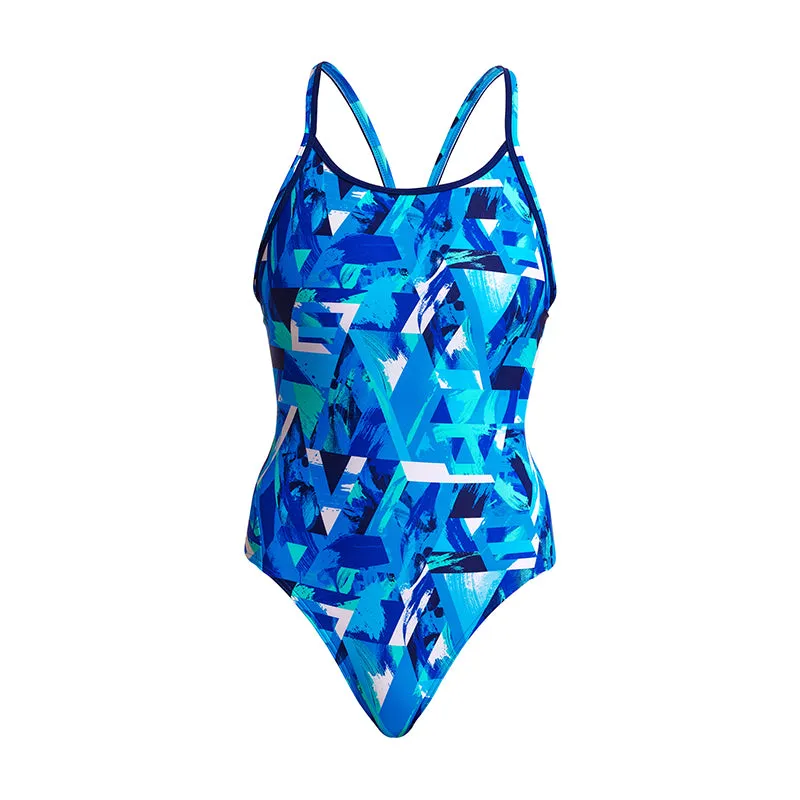 Funkita - Bashed Blue - Ladies Diamond Back One Piece