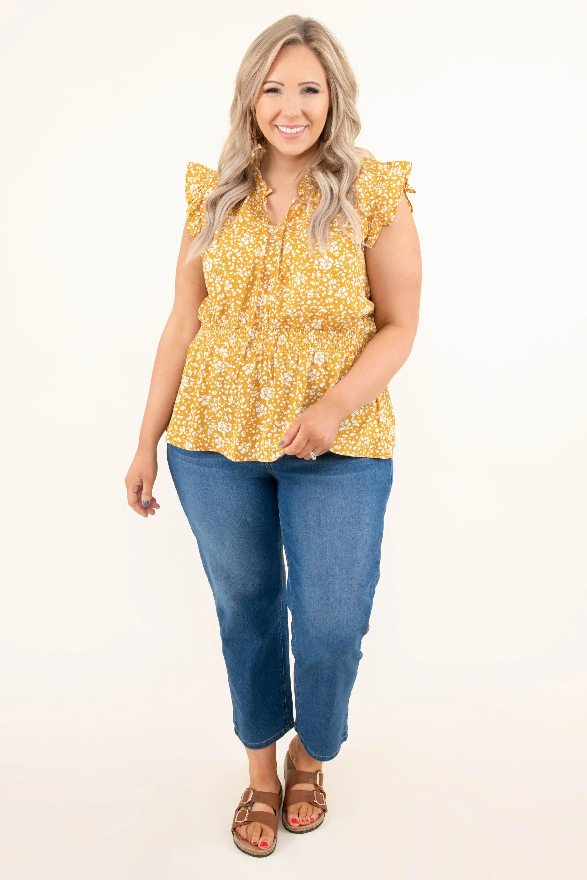 Future Cheers Mustard Blouse - Best Price, Fast Shipping