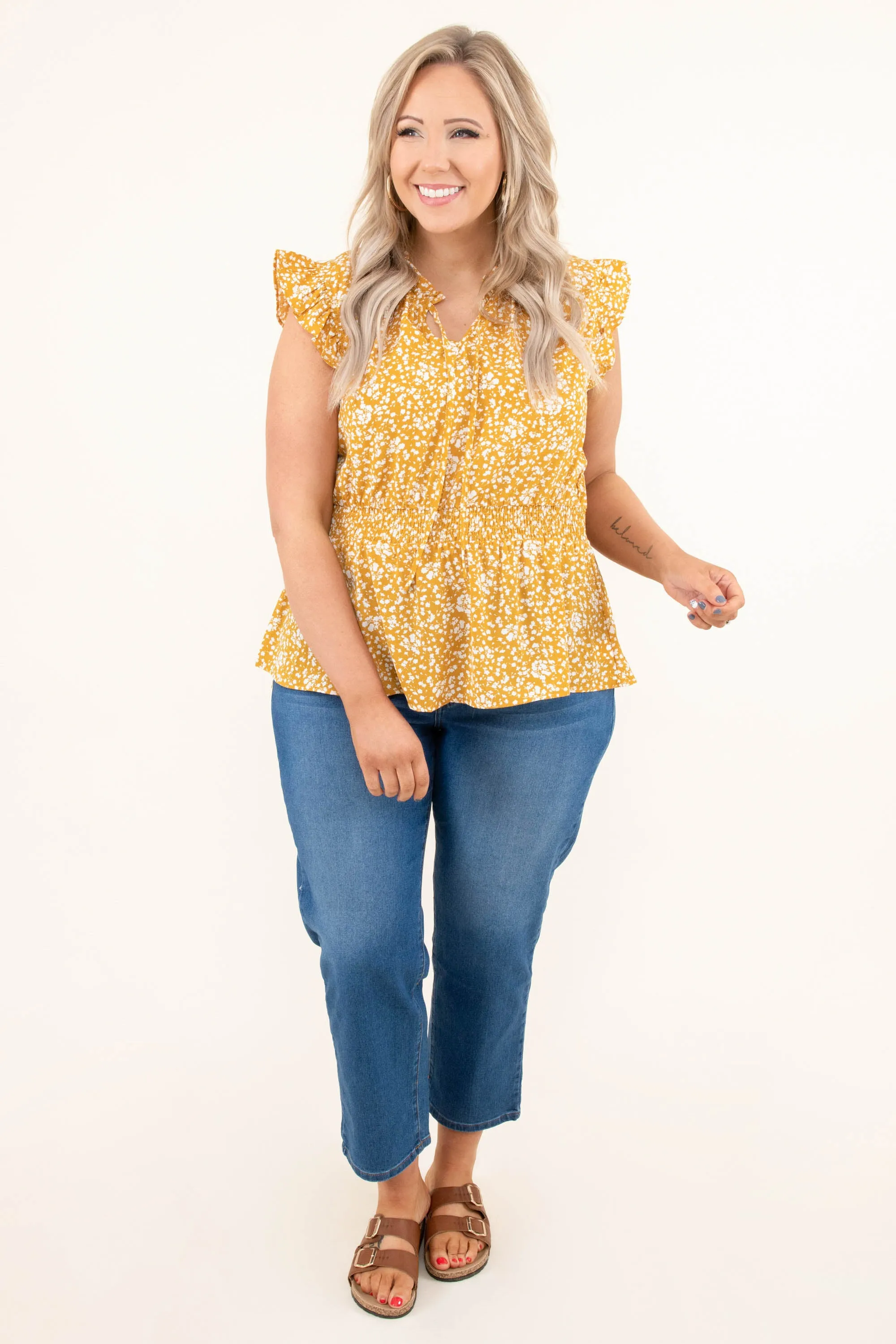 Future Cheers Mustard Blouse - Best Price, Fast Shipping