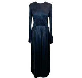 Gabriela Hearst Brand New 4200 Navy Silk Jersey Herminia Maxi Dress L