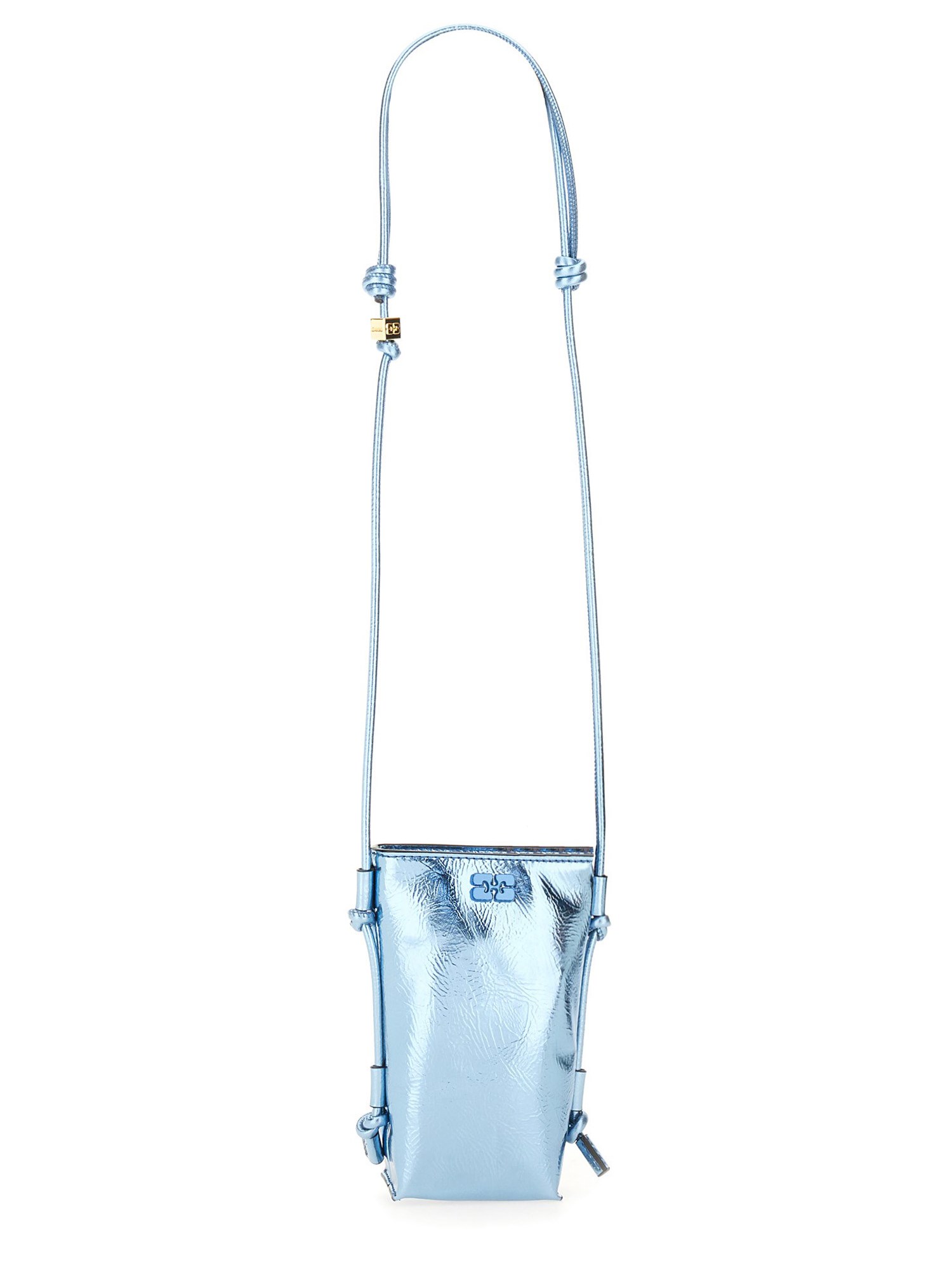 GANNI Metallic Leather Shoulder Bag - Shop Now