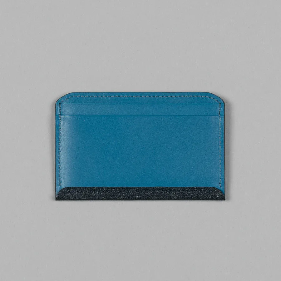 GEOLOGY LEATHER FLAT WALLET NAVY