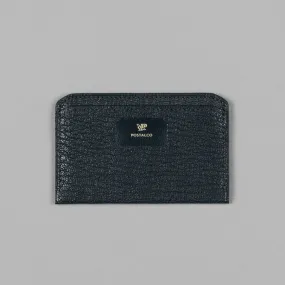 GEOLOGY LEATHER FLAT WALLET NAVY