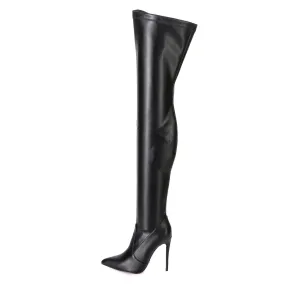 Giaro ARABELLA BLACK MATTE THIGH BOOTS Bootilicious style