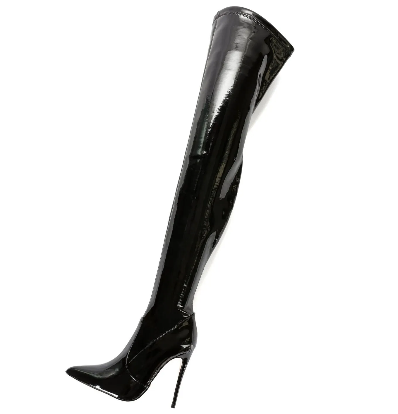 Giaro ARABELLA BLACK SHINY THIGH BOOTS Bootilicious style