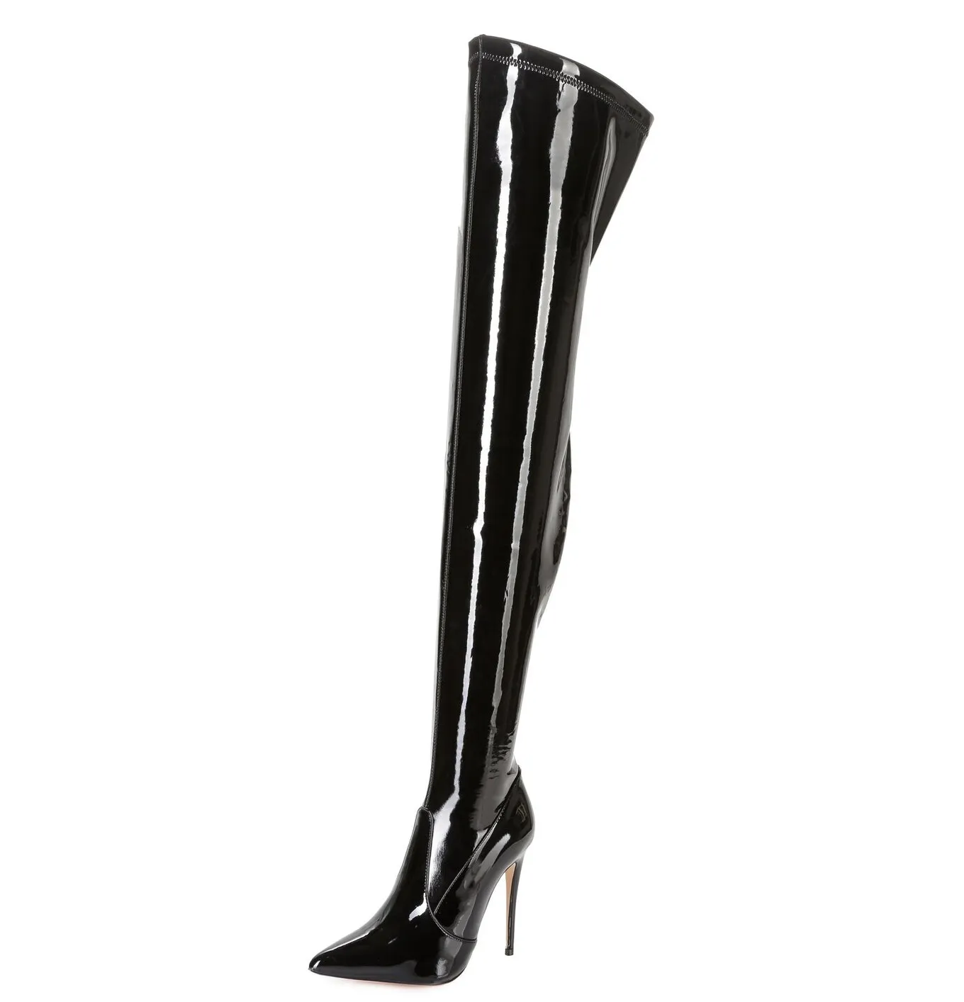 Giaro ARABELLA BLACK SHINY THIGH BOOTS Bootilicious style