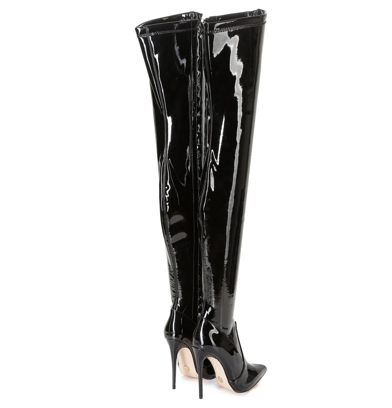 Giaro ARABELLA BLACK SHINY THIGH BOOTS Bootilicious style