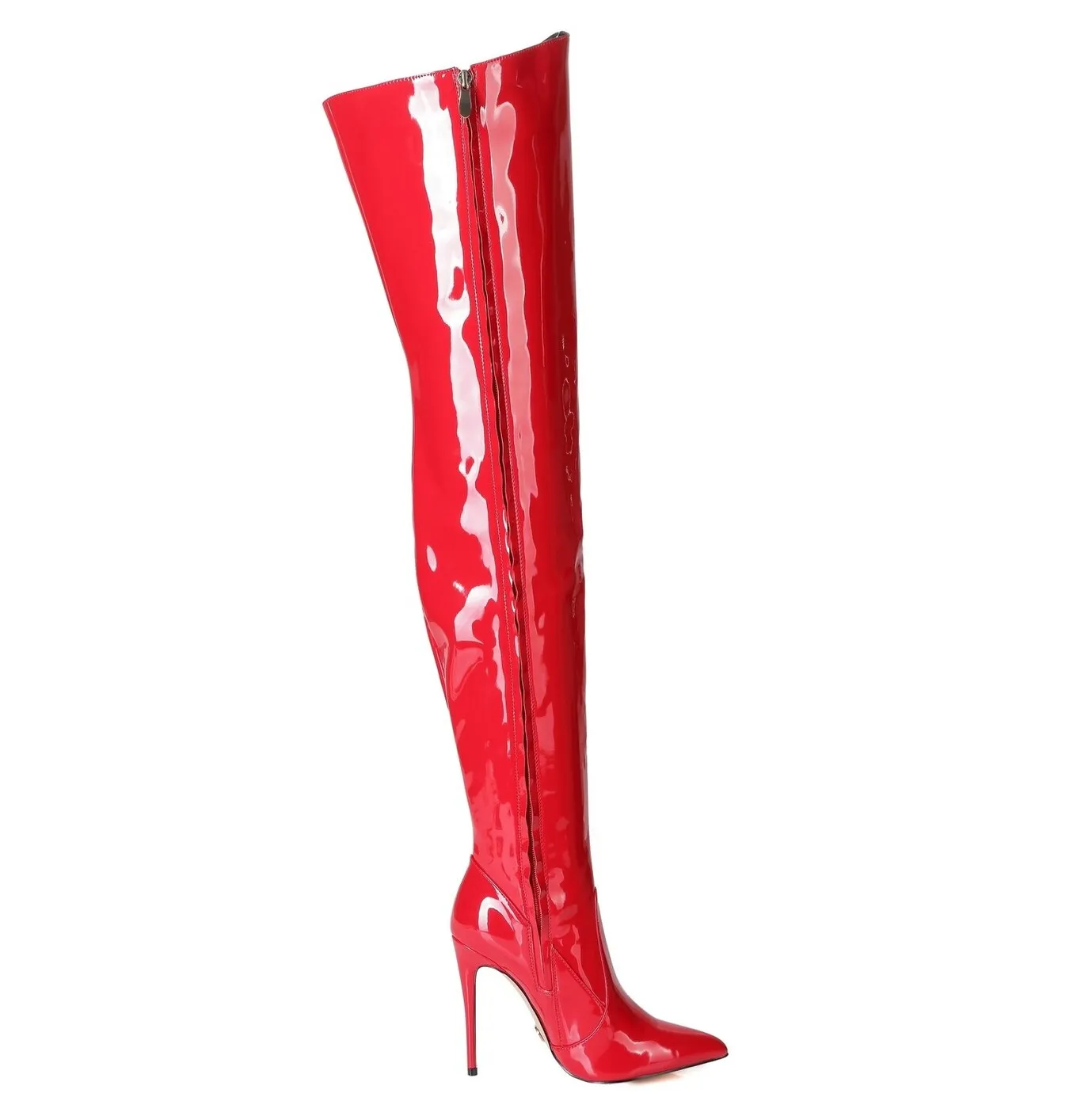 Giaro ARABELLA RED SHINY THIGH BOOTS Bootilicious style