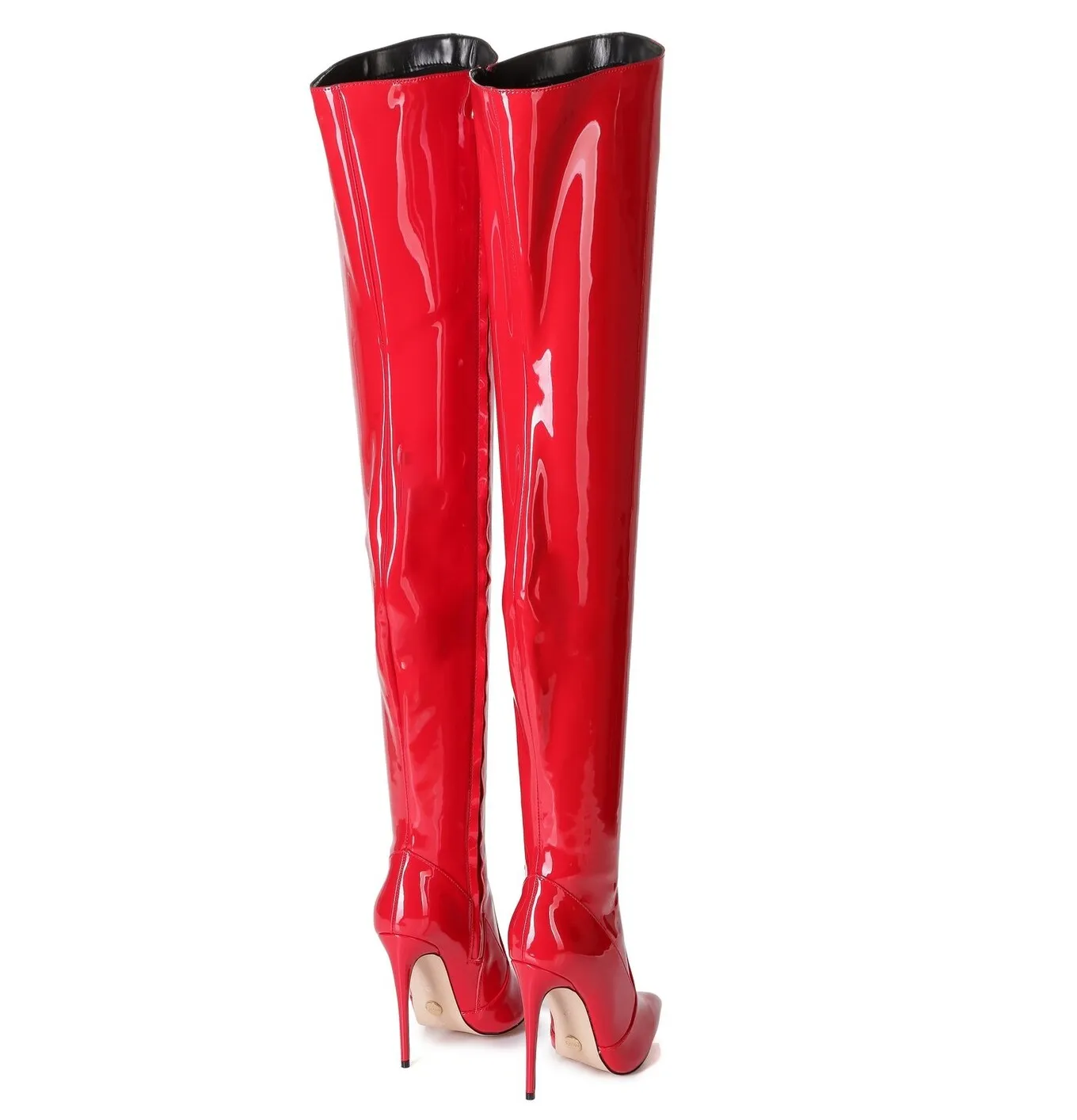 Giaro ARABELLA RED SHINY THIGH BOOTS Bootilicious style