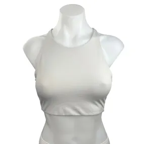 Girlfriend Collective White High Neck Cross Back Tank Athletic Sports Bra Sz XS