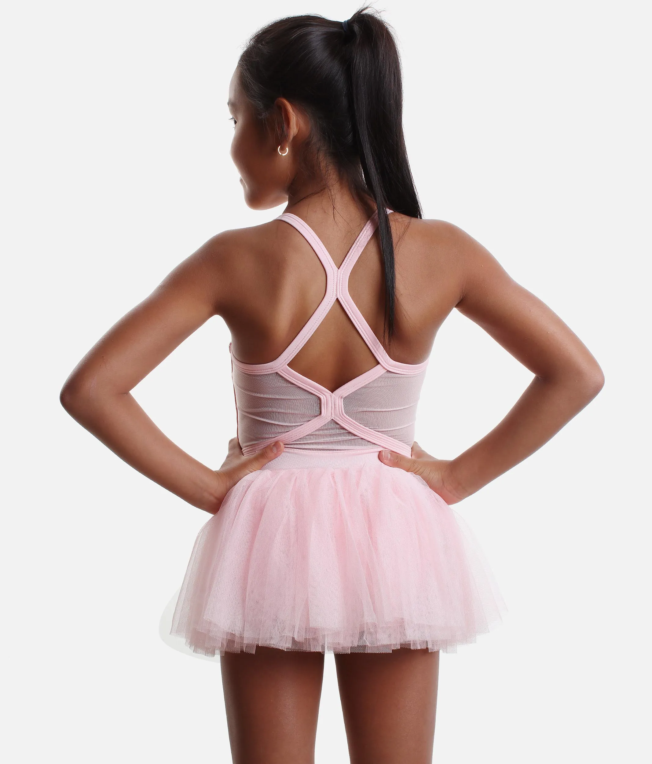 Girls Camisole Tutu Dress, Criss-Cross Back - 4687