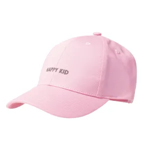 Girls' Embroidered Pink Cap for 4-8 Years