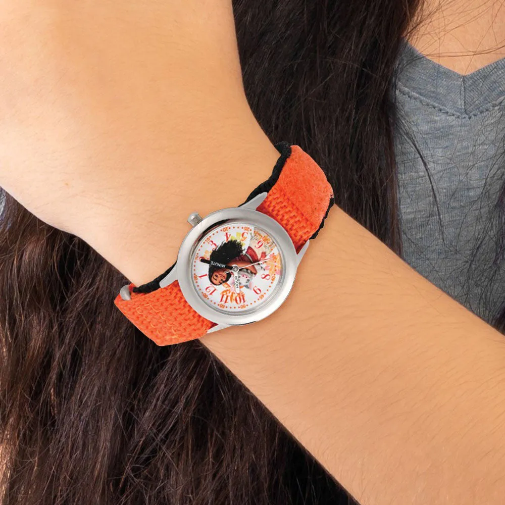 Girls' Moana and Pua Orange Strap Time Teacher Watch - Disney Theme