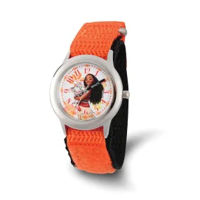 Girls' Moana and Pua Orange Strap Time Teacher Watch - Disney Theme