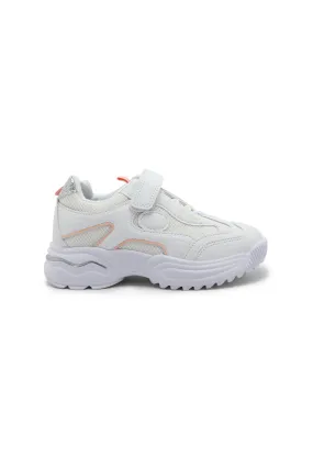 Girls White Chunky Trainer