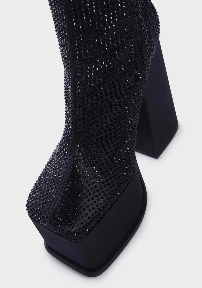 Glitter Platform Boots - Scorpio