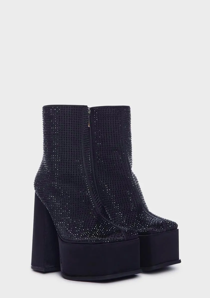 Glitter Platform Boots - Scorpio