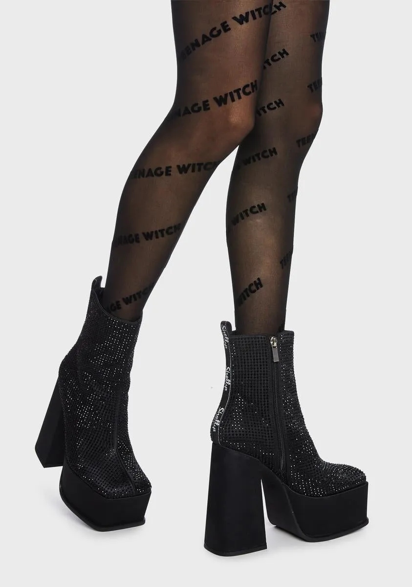 Glitter Platform Boots - Scorpio