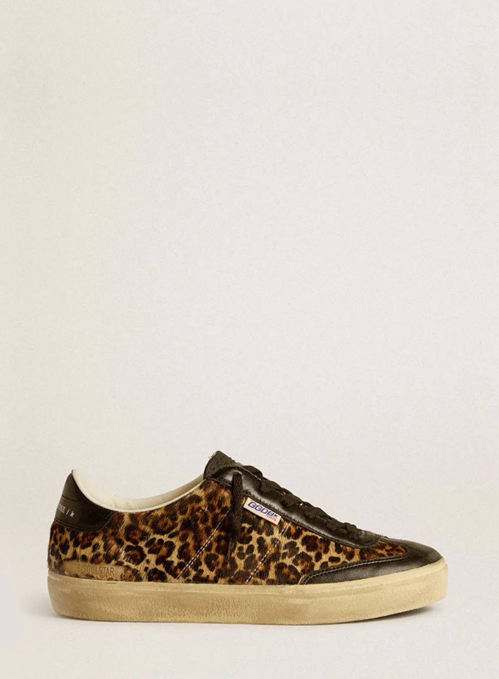 GOLDEN GOOSE | Soul-Star Leopard Print Calf Hair Sneaker