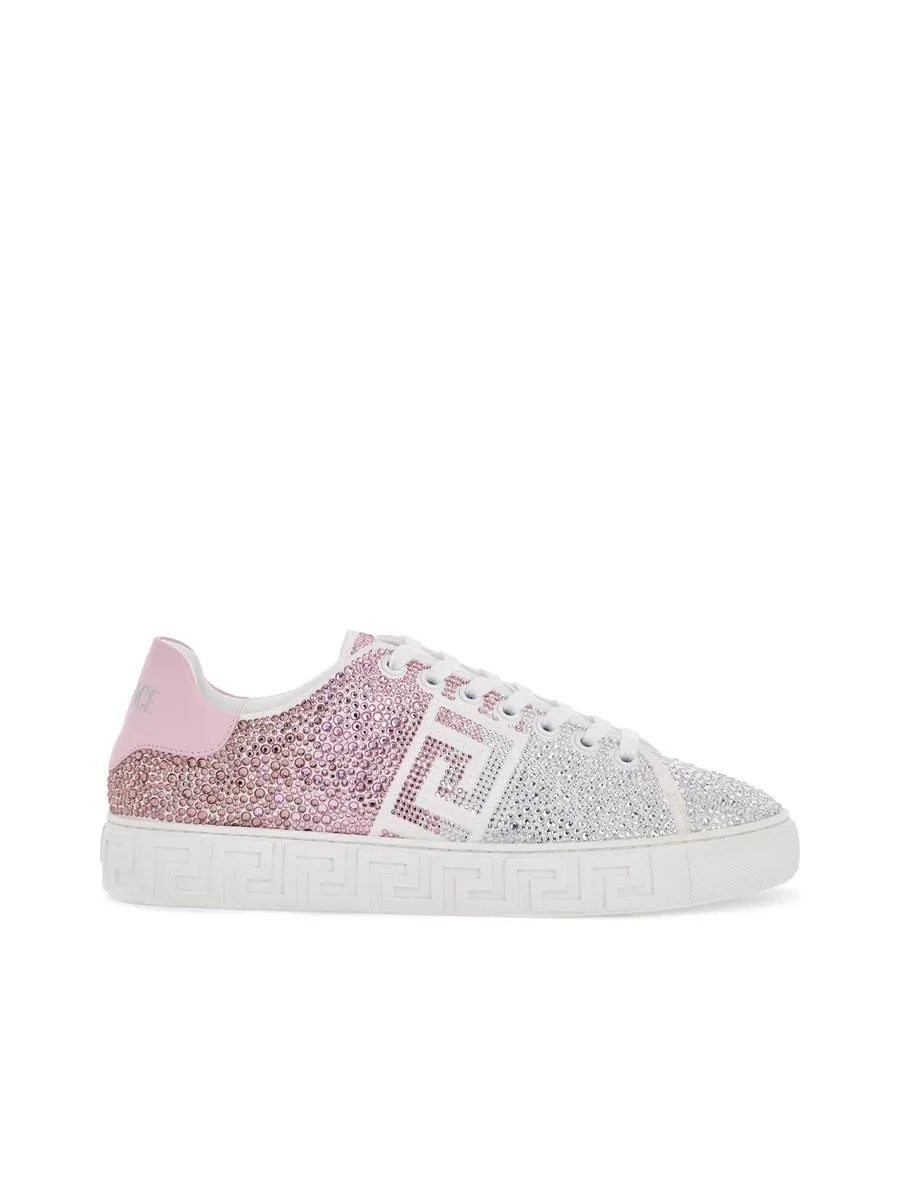 Greca Sneakers With Gradient Crystals