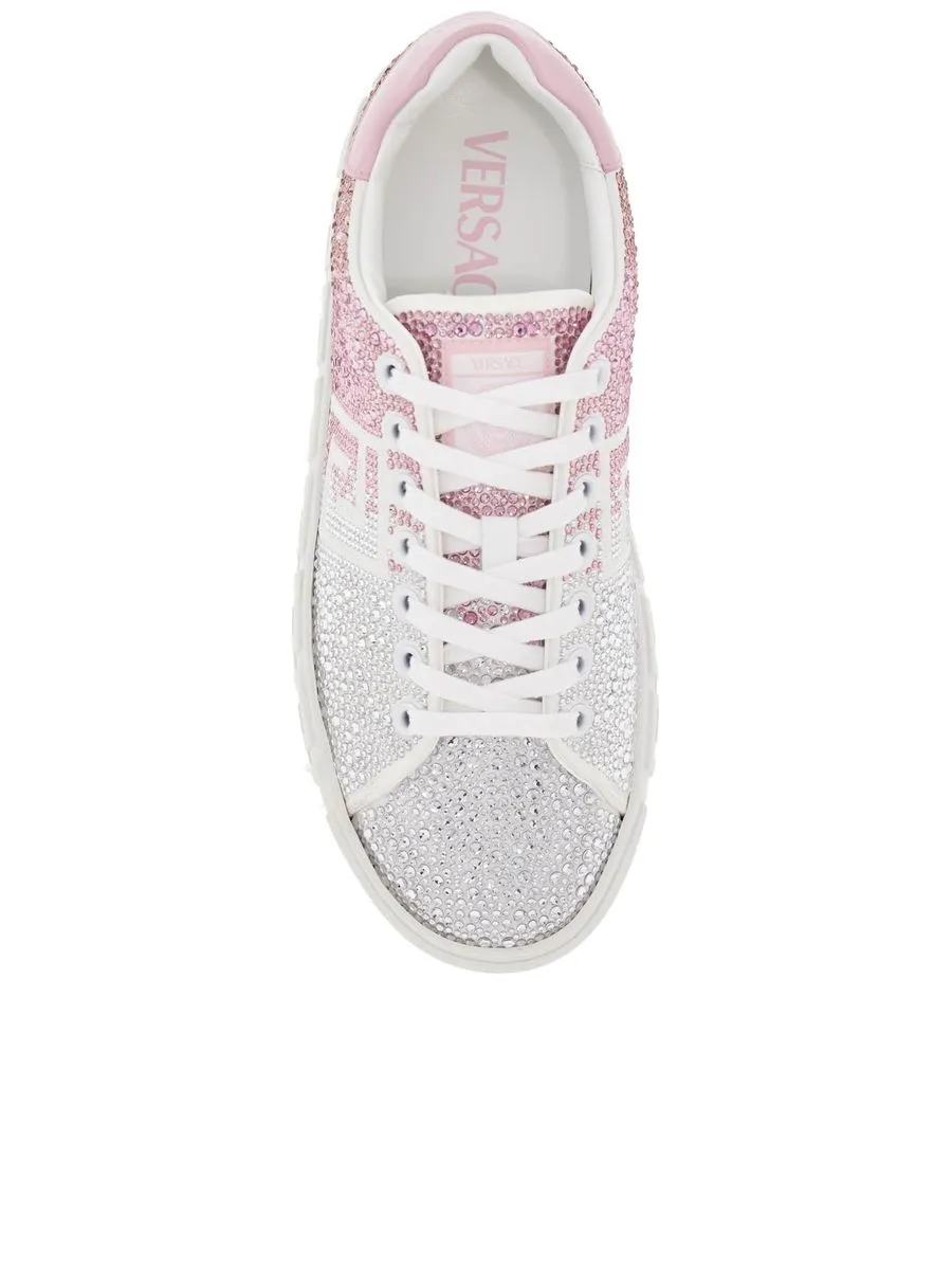 Greca Sneakers With Gradient Crystals