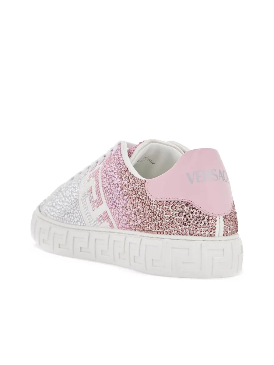 Greca Sneakers With Gradient Crystals