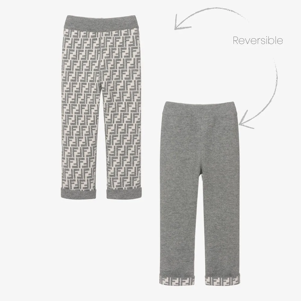 Grey FF Wool & Cashmere Joggers