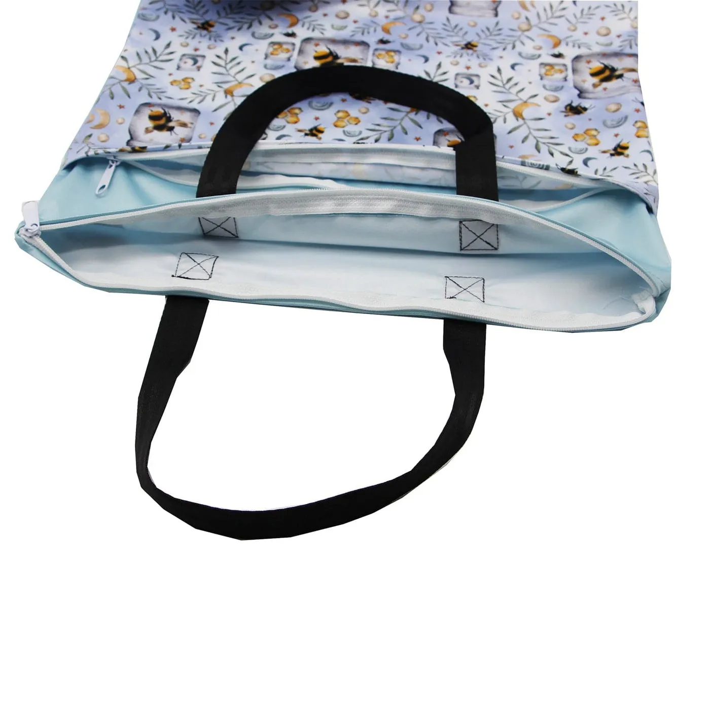 Hanging Wet Bag with Double Pocket and Zipper Top