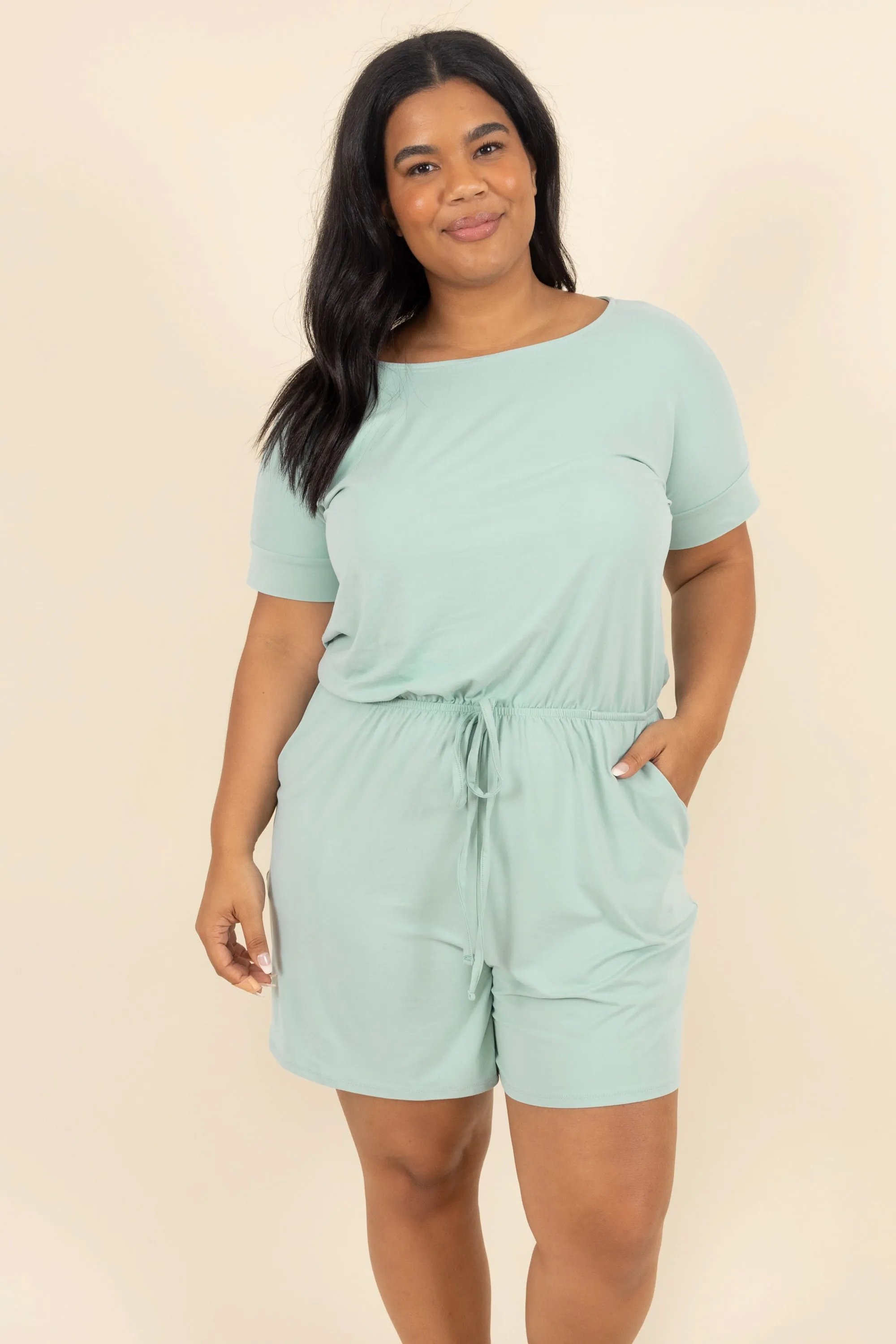 Happiness Blooms Romper, Light Green - Light Green Happiness Blooms Romper