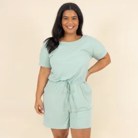 Happiness Blooms Romper, Light Green - Light Green Happiness Blooms Romper