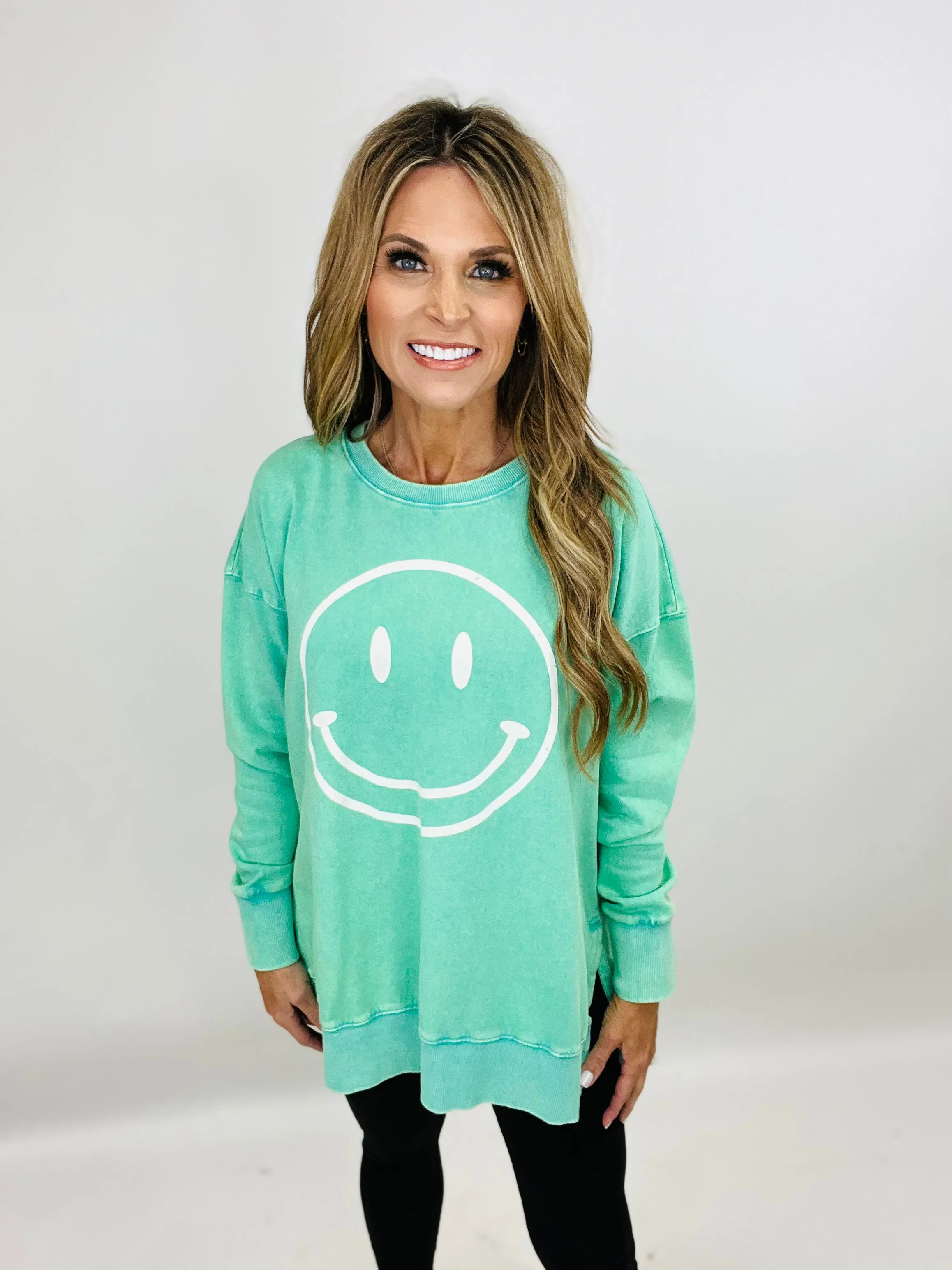 HAPPY GIRL TOP- GREEN