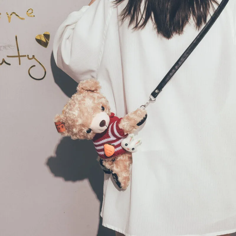 Cute Bear Plush Shoulder Bag