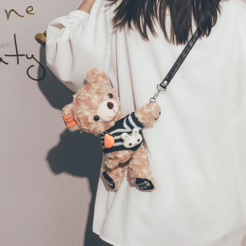 Cute Bear Plush Shoulder Bag