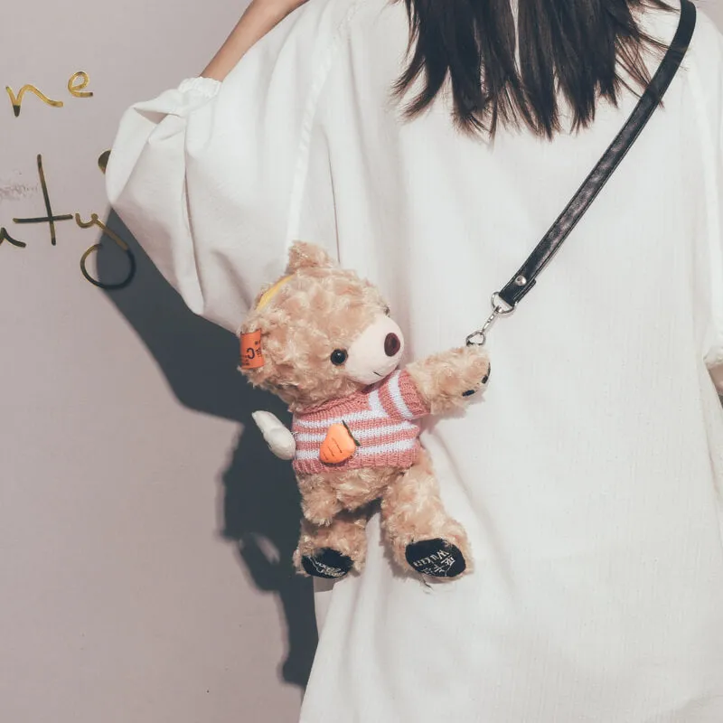 Cute Bear Plush Shoulder Bag