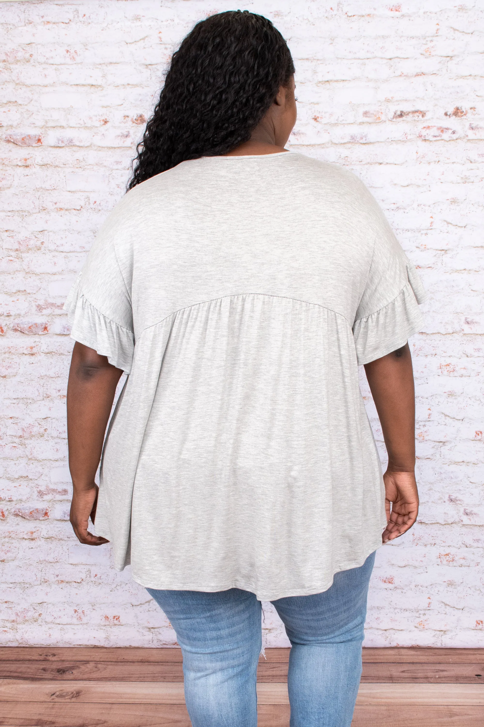 Heather Grey Bittersweet Start Top