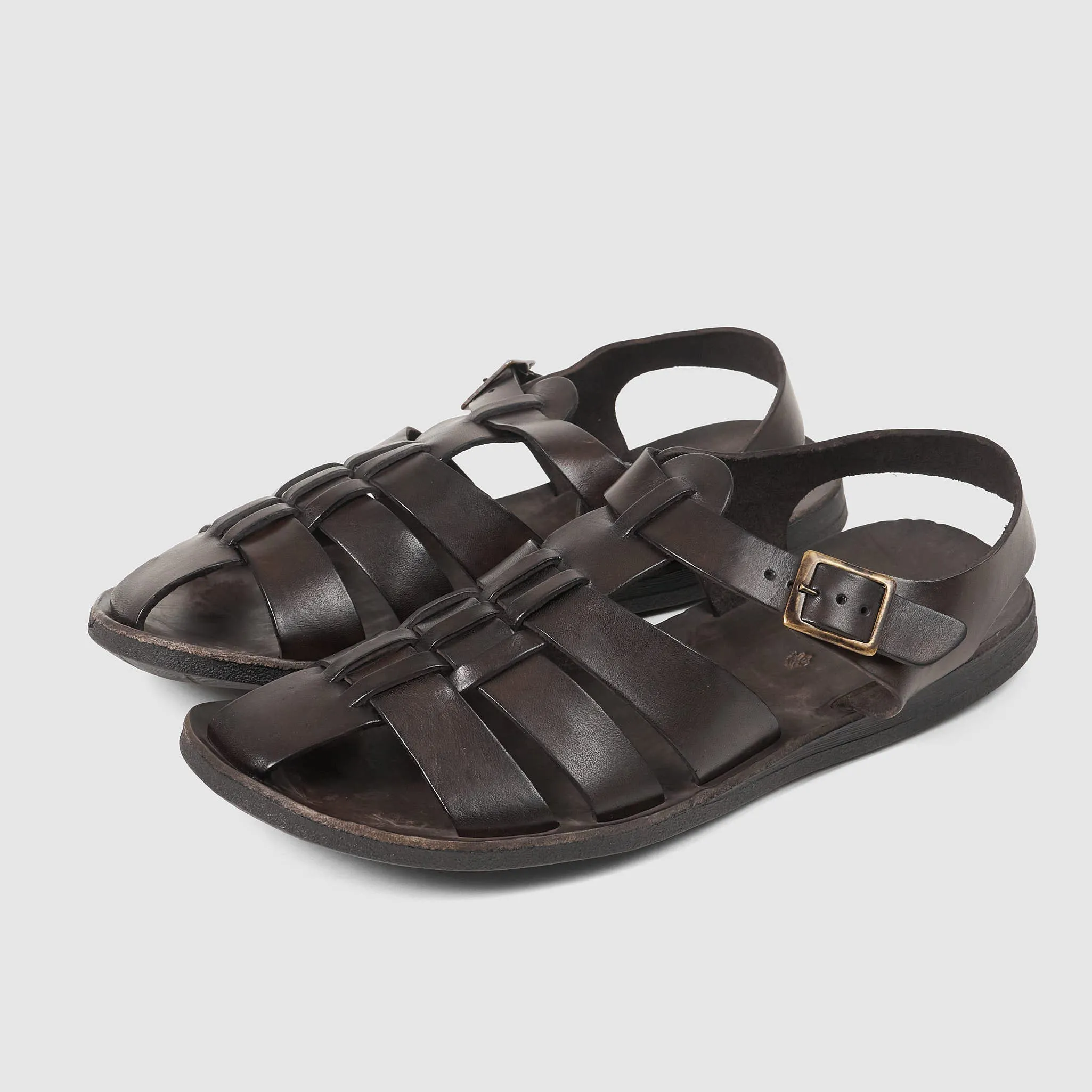 Heel Strap Leather Sandals for Men by Brador