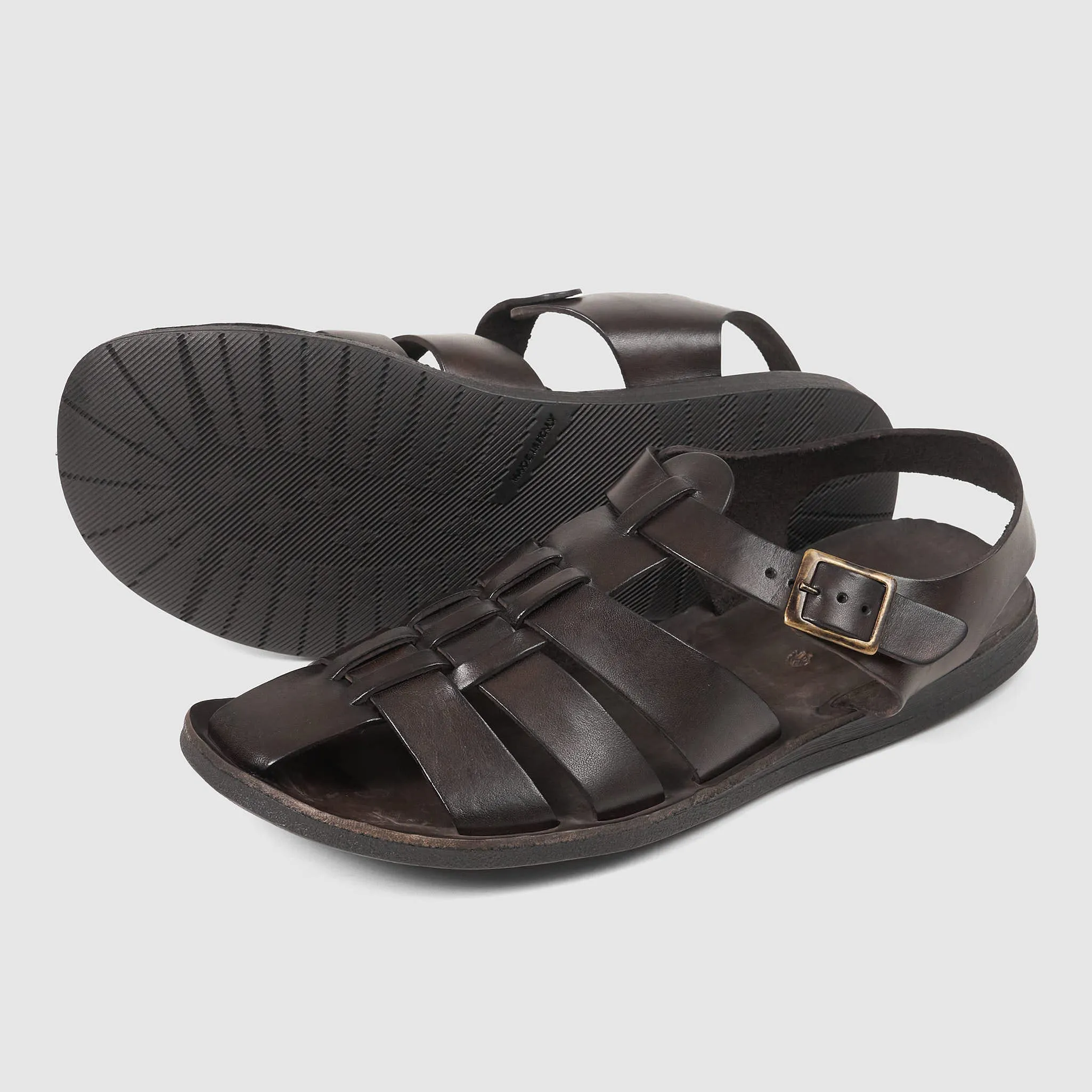 Heel Strap Leather Sandals for Men by Brador