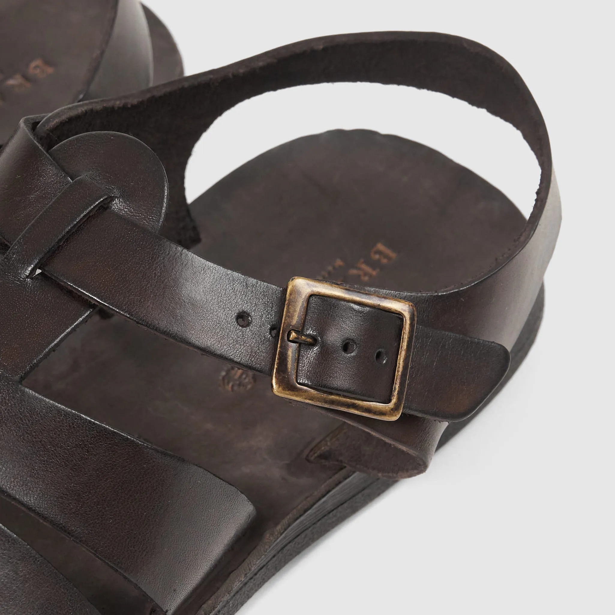 Heel Strap Leather Sandals for Men by Brador